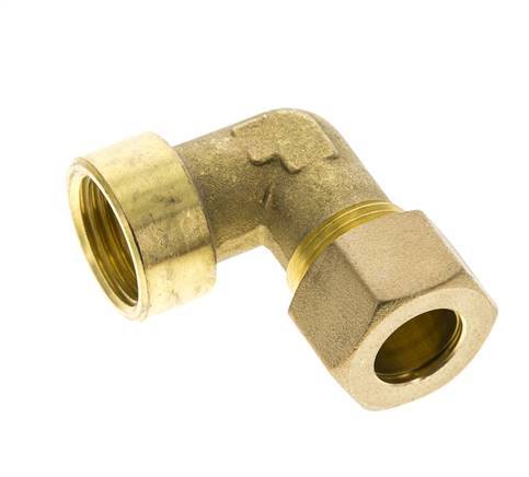 G 1/2'' x 14mm Codo de latón de 90 grados de compresión 89 Bar DIN EN 1254-2