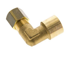 G 1/4'' x 8mm Codo de latón de 90 grados de compresión 135 Bar DIN EN 1254-2