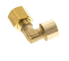 G 1/8'' x 6mm Brass 90 deg Elbow Compression Fitting 150 Bar DIN EN 1254-2 [2 Pieces]