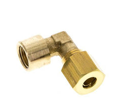 G 1/8'' x 6mm Brass 90 deg Elbow Compression Fitting 150 Bar DIN EN 1254-2 [2 Pieces]