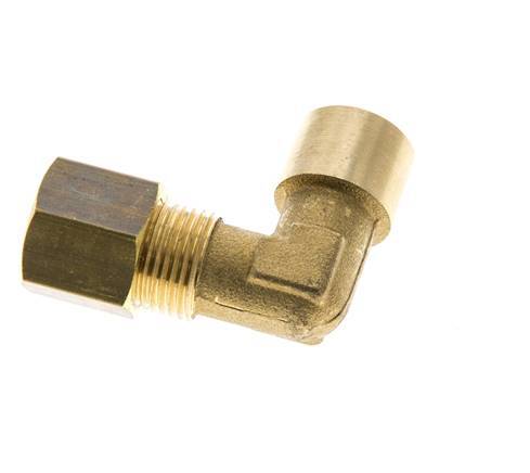 G 1/8'' x 8mm Codo de latón de 90 grados de compresión 135 Bar DIN EN 1254-2