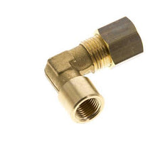 G 1/8'' x 8mm Codo de latón de 90 grados de compresión 135 Bar DIN EN 1254-2