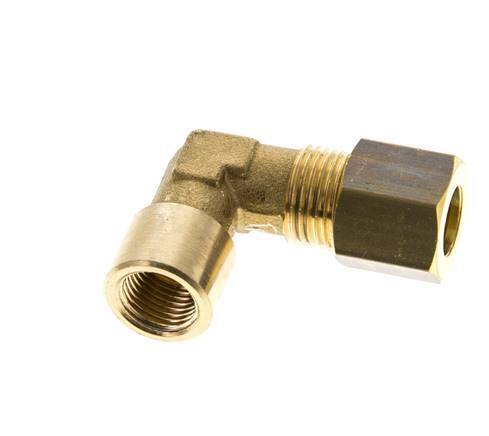 G 1/8'' x 8mm Codo de latón de 90 grados de compresión 135 Bar DIN EN 1254-2