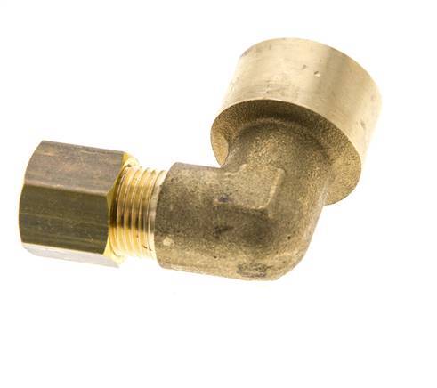 G 3/8'' x 8mm Codo de latón de 90 grados de compresión 135 Bar DIN EN 1254-2