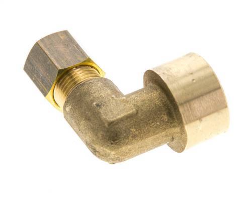 G 3/8'' x 8mm Codo de latón de 90 grados de compresión 135 Bar DIN EN 1254-2