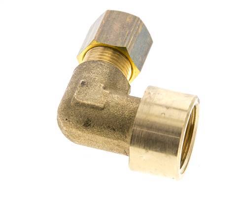 G 3/8'' x 8mm Codo de latón de 90 grados de compresión 135 Bar DIN EN 1254-2