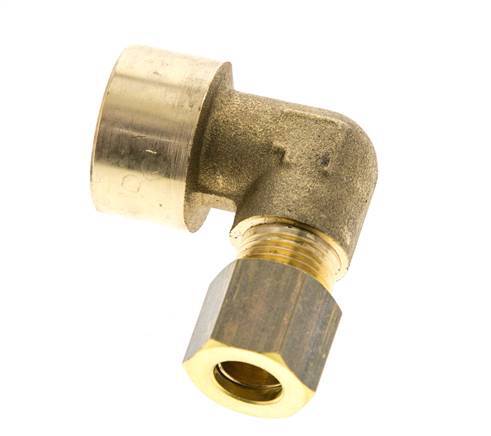 G 3/8'' x 8mm Codo de latón de 90 grados de compresión 135 Bar DIN EN 1254-2