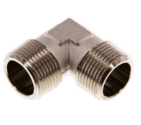 R 3/4'' Male Nickel plated Brass 90 deg Elbow Fitting 16 Bar