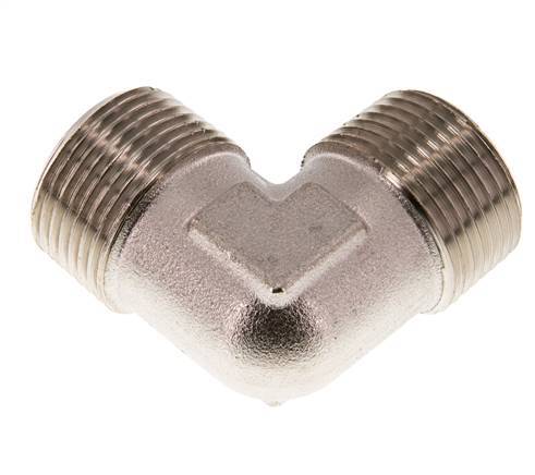 R 3/4'' Male Nickel plated Brass 90 deg Elbow Fitting 16 Bar