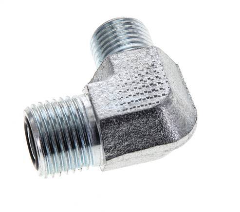 UN 11/16''-16 x UNF 9/16''-18 Macho Codo de 90 grados de acero galvanizado ORFS 630 Bar - Hidráulico