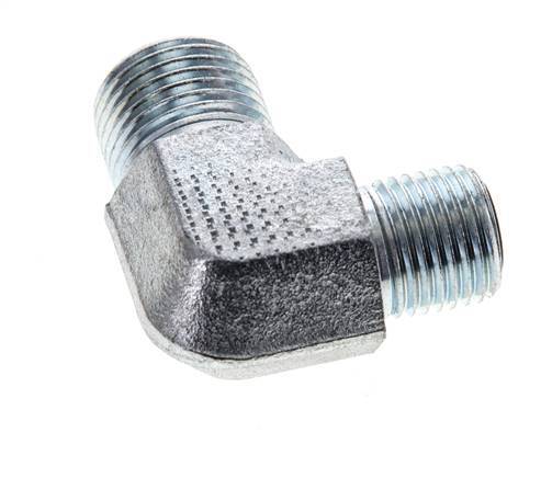 UN 11/16''-16 x UNF 9/16''-18 Macho Codo de 90 grados de acero galvanizado ORFS 630 Bar - Hidráulico