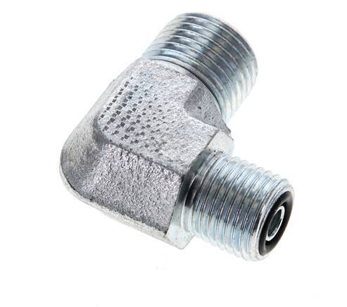 UN 11/16''-16 x UNF 9/16''-18 Macho Codo de 90 grados de acero galvanizado ORFS 630 Bar - Hidráulico