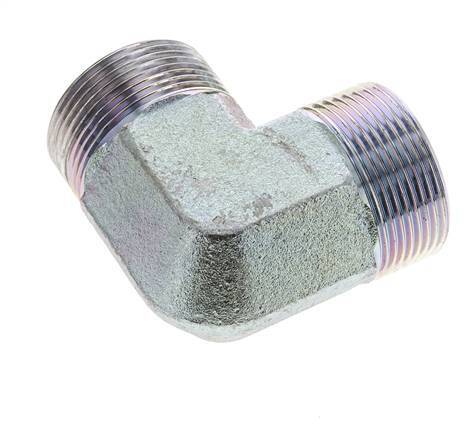 UN 1-11/16''-12 Codo de 90 grados de acero galvanizado ORFS 250 Bar - Hidráulico