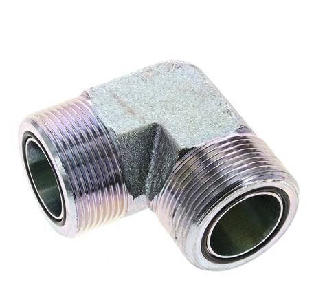 UN 1-11/16''-12 Codo de 90 grados de acero galvanizado ORFS 250 Bar - Hidráulico