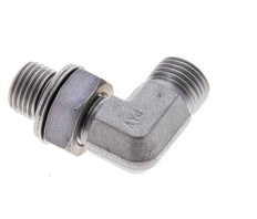 UNF 9/16''-18 x G 1/4'' Macho Codo de 90 grados de acero galvanizado ORFS 400 Bar - Hidráulico