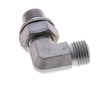 UNF 9/16''-18 x G 1/4'' Macho Codo de 90 grados de acero galvanizado ORFS 400 Bar - Hidráulico