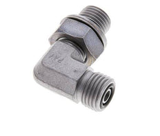 UNF 9/16''-18 x G 1/4'' Macho Codo de 90 grados de acero galvanizado ORFS 400 Bar - Hidráulico