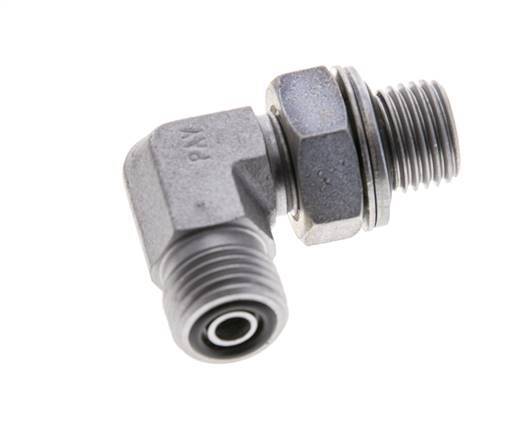 UNF 9/16''-18 x G 1/4'' Macho Codo de 90 grados de acero galvanizado ORFS 400 Bar - Hidráulico