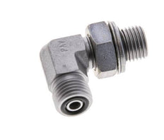 UNF 9/16''-18 x G 1/4'' Macho Codo de 90 grados de acero galvanizado ORFS 400 Bar - Hidráulico