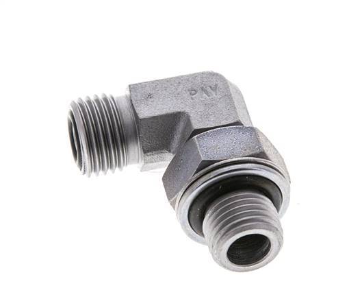 UNF 9/16''-18 x G 1/4'' Macho Codo de 90 grados de acero galvanizado ORFS 400 Bar - Hidráulico
