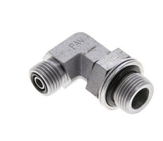 UNF 9/16''-18 x G 3/8'' Macho Codo de 90 grados de acero galvanizado ORFS 400 Bar - Hidráulico