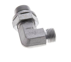 UNF 9/16''-18 x G 3/8'' Macho Codo de 90 grados de acero galvanizado ORFS 400 Bar - Hidráulico