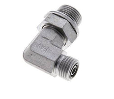 UNF 9/16''-18 x G 3/8'' Macho Codo de 90 grados de acero galvanizado ORFS 400 Bar - Hidráulico