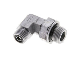 UNF 9/16''-18 x G 3/8'' Macho Codo de 90 grados de acero galvanizado ORFS 400 Bar - Hidráulico