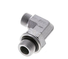 UNF 9/16''-18 x G 3/8'' Macho Codo de 90 grados de acero galvanizado ORFS 400 Bar - Hidráulico