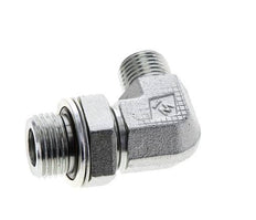 UN 11/16''-16 x G 1/2'' Macho Codo de 90 grados de acero galvanizado ORFS 400 Bar - Hidráulico