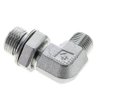 UN 11/16''-16 x G 1/2'' Macho Codo de 90 grados de acero galvanizado ORFS 400 Bar - Hidráulico