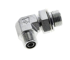 UN 11/16''-16 x G 1/2'' Macho Codo de 90 grados de acero galvanizado ORFS 400 Bar - Hidráulico