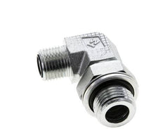 UN 11/16''-16 x G 1/2'' Macho Codo de 90 grados de acero galvanizado ORFS 400 Bar - Hidráulico