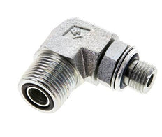 UN 13/16''-16 x G 1/4'' Macho Codo de 90 grados de acero galvanizado ORFS 400 Bar - Hidráulico