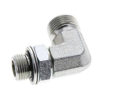 UN 13/16''-16 x G 3/8'' Macho Codo de 90 grados de acero galvanizado ORFS 400 Bar - Hidráulico