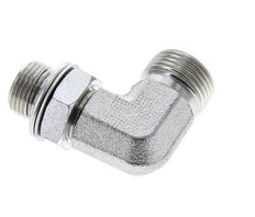 UN 13/16''-16 x G 3/8'' Macho Codo de 90 grados de acero galvanizado ORFS 400 Bar - Hidráulico