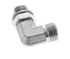 UN 13/16''-16 x G 3/8'' Macho Codo de 90 grados de acero galvanizado ORFS 400 Bar - Hidráulico