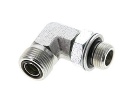 UN 13/16''-16 x G 3/8'' Macho Codo de 90 grados de acero galvanizado ORFS 400 Bar - Hidráulico