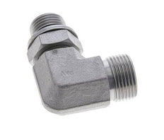 UNS 1''-14 x G 1/2'' Macho Codo de 90 grados de acero galvanizado ORFS 400 Bar - Hidráulico
