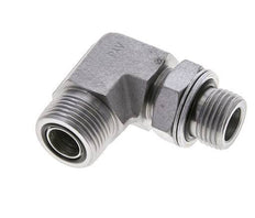 UNS 1''-14 x G 1/2'' Macho Codo de 90 grados de acero galvanizado ORFS 400 Bar - Hidráulico