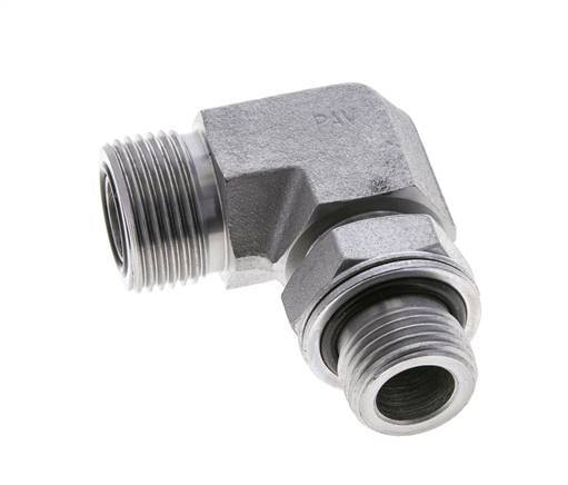 UNS 1''-14 x G 1/2'' Macho Codo de 90 grados de acero galvanizado ORFS 400 Bar - Hidráulico