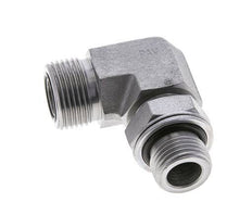 UNS 1''-14 x G 1/2'' Macho Codo de 90 grados de acero galvanizado ORFS 400 Bar - Hidráulico