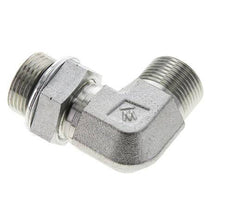 UNS 1''-14 x G 3/4'' Macho Codo de 90 grados de acero galvanizado ORFS 400 Bar - Hidráulico