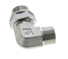 UNS 1''-14 x G 3/4'' Macho Codo de 90 grados de acero galvanizado ORFS 400 Bar - Hidráulico