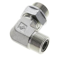 UNS 1''-14 x G 3/4'' Macho Codo de 90 grados de acero galvanizado ORFS 400 Bar - Hidráulico