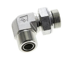 UNS 1''-14 x G 3/4'' Macho Codo de 90 grados de acero galvanizado ORFS 400 Bar - Hidráulico