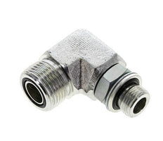 UNS 1''-14 x G 3/8'' Macho Codo de 90 grados de acero galvanizado ORFS 400 Bar - Hidráulico