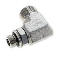 UNS 1''-14 x G 3/8'' Macho Codo de 90 grados de acero galvanizado ORFS 400 Bar - Hidráulico