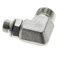 UNS 1''-14 x G 3/8'' Macho Codo de 90 grados de acero galvanizado ORFS 400 Bar - Hidráulico