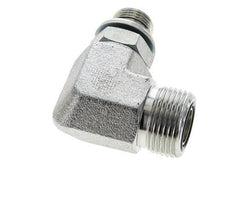 UNS 1''-14 x G 3/8'' Macho Codo de 90 grados de acero galvanizado ORFS 400 Bar - Hidráulico